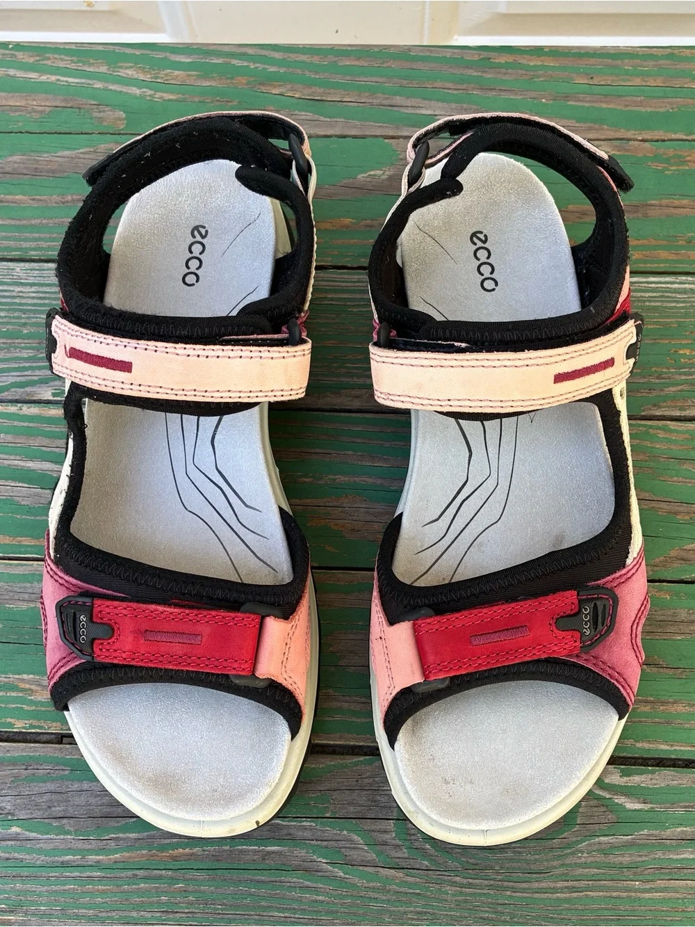 Ecco Women Sandals US 10 EU 41 Offroad Multicolor Outdoor Trail Hiking Shoes